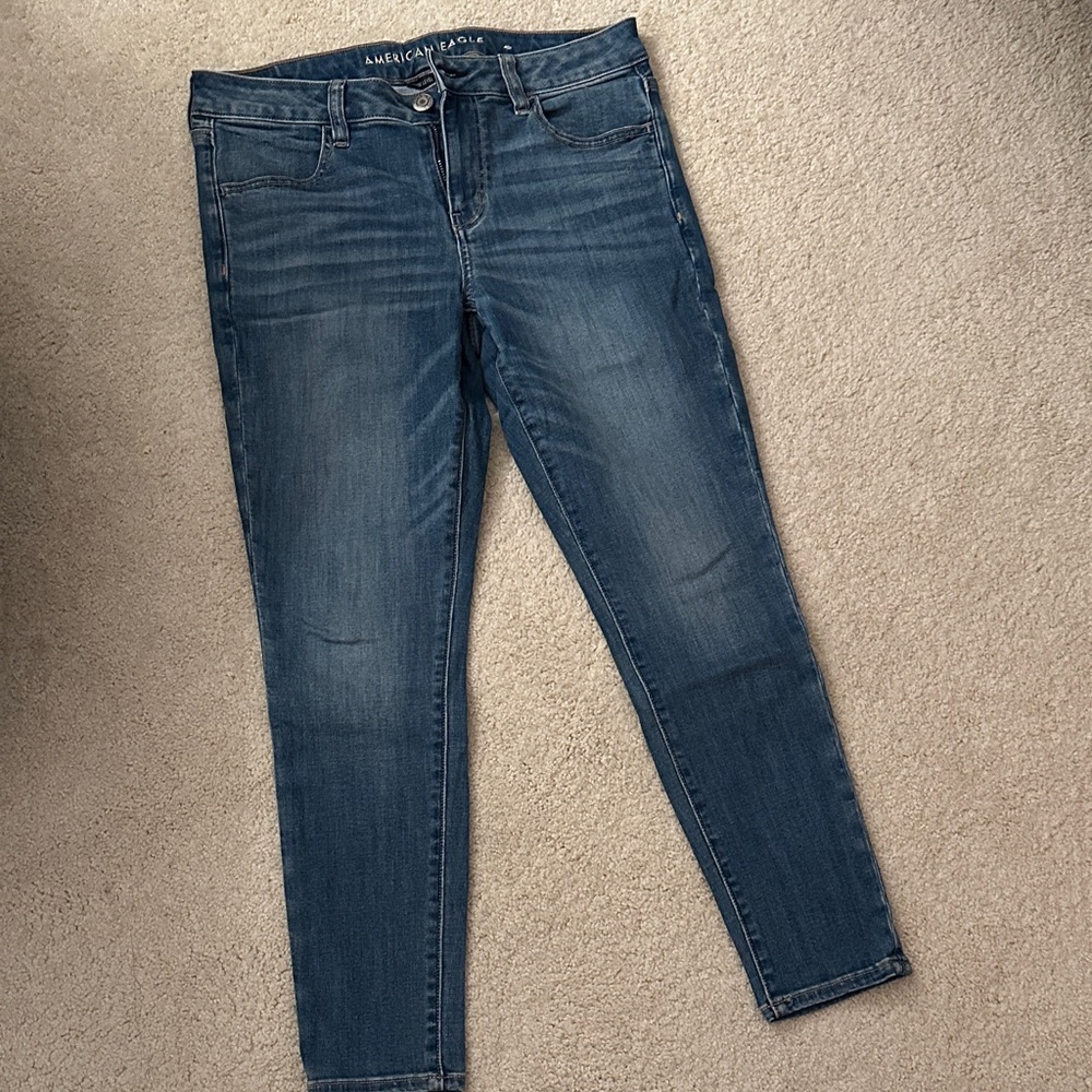 American Eagle Outfitters Women's Dark Blue Skinny Jeans